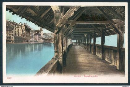 LU Lucerne Luzern Kapellbrucke