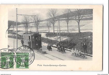 CPA Suisse Piste Hauts Geneveys Cernier le tramway