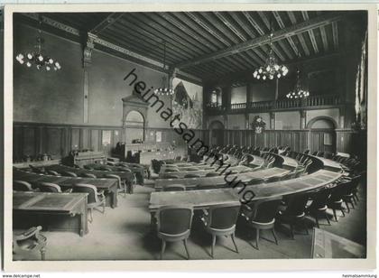 Neuchatel - Chateau de Neuchatel - Salle du Grand Conseil - Foto-Ansichtskarte Grossformat 30er Jahre