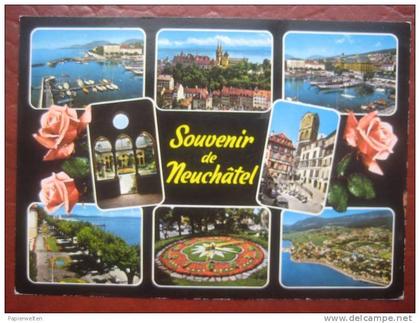 Neuchatel (NE) - Mehrbildkarte "Souvenir de Neuchatel"