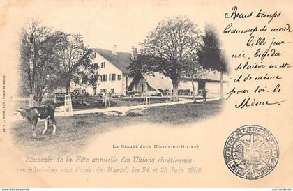 Suisse - Ponts-de-Martel (NE) - La grande Joux - Chaux-du-Milieu - Souveni de la Fête annuelle des Unions Chrétiennes ne