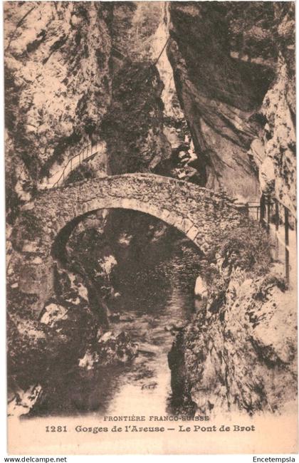 CPA Carte postale  Suisse  Gorges de l'Areuse Pont au Saut de Brot  VM65999