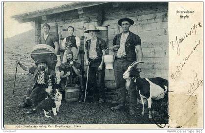 SUISSE - NIDWALD - UNTERWALDNER AELPLER - FROMAGERIE - TRANSPORT du FROMAGE - 1904