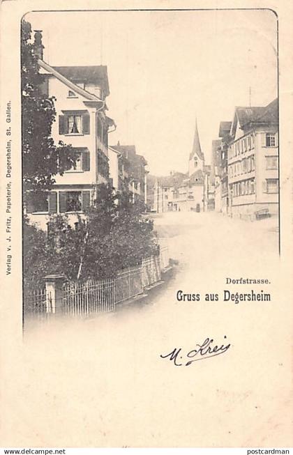 DEGERSHEIM (SG) Dorfstrasse - Verlag J. fritz