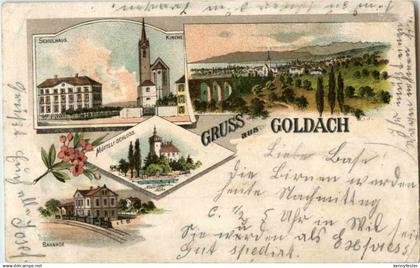 Gruss aus Goldach - Litho