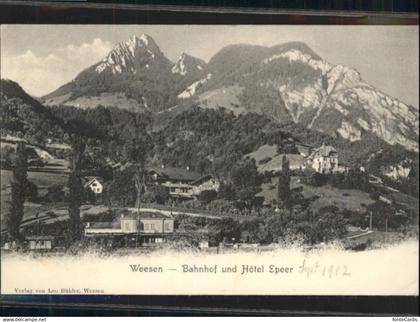 10891036 Weesen Walensee SG Weesen Bahnhof Hotel Speer *