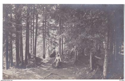 SUISSE - CARTE-PHOTO A IDENTIFIER - VOIR TEXTE  DANS LES SAPINS A MURREUX ?  OU MURREN