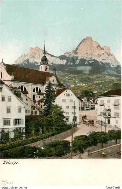 13934349 Schwyz SZ Ortsansicht mit Kirche