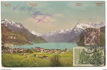 4267 Brunnen gegen den Urnersee  Jacob Wysling Staefa used from Altstetten Nice stamps Rophaien Gitschen