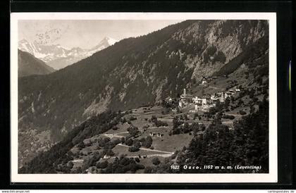 AK Osco, Blick zur Ortschaft auf dem Berg