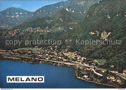 11719225 Melano Lago di Lugano Fliegeraufnahme