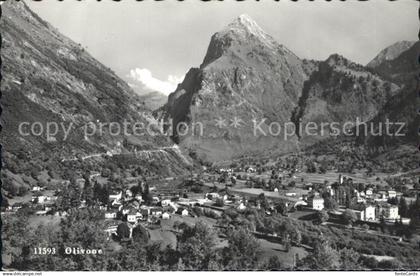 12047430 Olivone Gesamtansicht mit Alpenpanorama