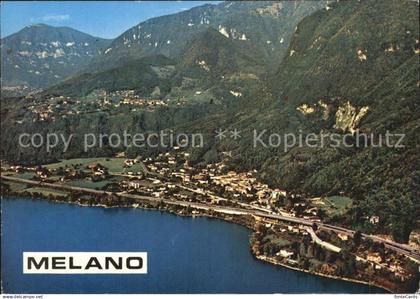 12466364 Melano Lago di Lugano Fliegeraufnahme