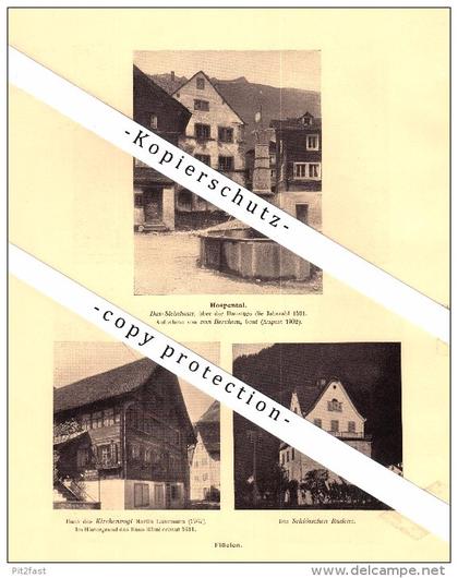 Photographien / Ansichten , 1910 , Hospental , Flüelen , Bürglen , Prospekt , Architektur , Fotos !!!