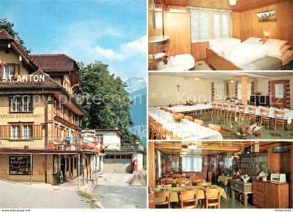 13163448 Spiringen Gasthaus St Anton Speisesaal Gaestezimmer