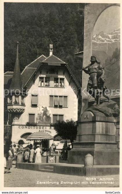 13299698 Altdorf UR Zerstoerung Zwing Uri mit Telldenkmal Altdorf UR