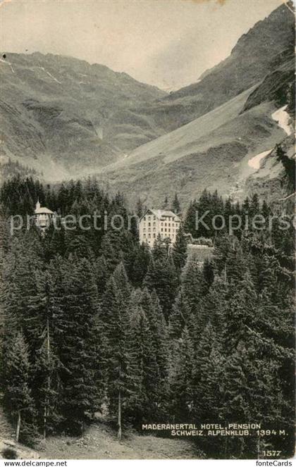 13831477 Maderanertal Maderanerthal Silenen UR Hotel Pension Schweiz Alpenklub