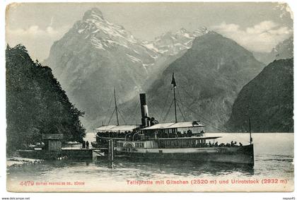 Suisse.Le Gitschen ( 2 513 m )  Uri-Rotstock  lac des Quatre-Cantons.