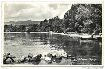 -suisse - ref B384- allaman - la plage   - carte bon etat -