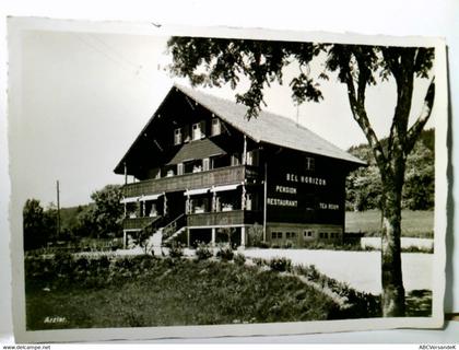 Arzier. Pension / Restaurant Bel Horizon. Fam. Ruffet - Dufour. Alte, seltene AK s/w. ungel. ca 1950ger Jahre.