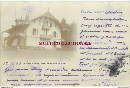 291024F - SUISSE - CARTE PHOTO - Les Fougères par Bursinel (Vaud) - villa