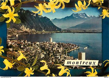 Suisse - VD Vaud - Montreux - Vue Générale aérienne - Fleurs - CPM - Carte Neuve - Voir Scans Recto-Verso