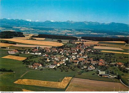 Switzerland Thierrens & les Alpes vue aerienne