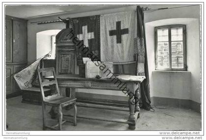 Schweiz - Wallis - Ernen - Archiv mit Bezirksbanner im Rathaus - Foto-AK