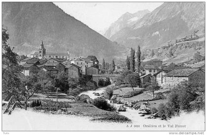 ORSIERES ET LE VAL FERRET  CARTE PRECURSEUR