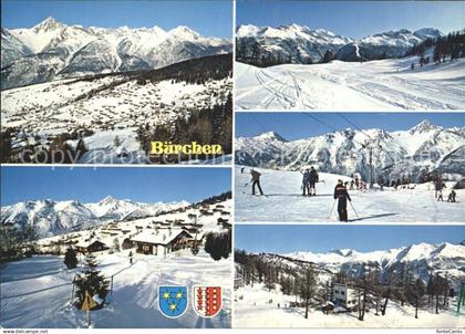 11713160 Buerchen Panorama mit Skigebiet Moosalp Buerchen