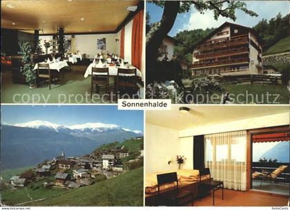 11880664 Ausserberg Hotel Sonnenhalde Speisesaal Zimmer Ortsblick Ausserberg