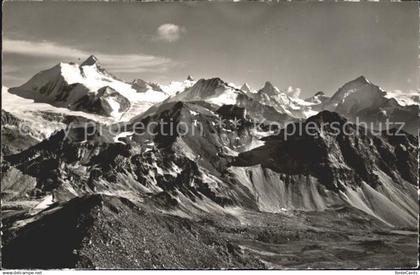 12050066 Bella Tola Vissoie mit Weisshorn Rothorn Cervin