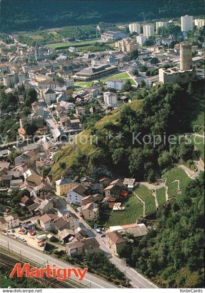 12500206 Martigny VS Chateau Luftaufnahme Martigny