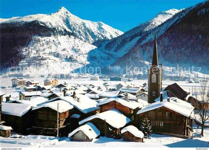 12849407 Ulrichen Panorama Kirche Winter Ulrichen