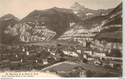 13908445 St Maurice  Valais VS et la Dent du Midi