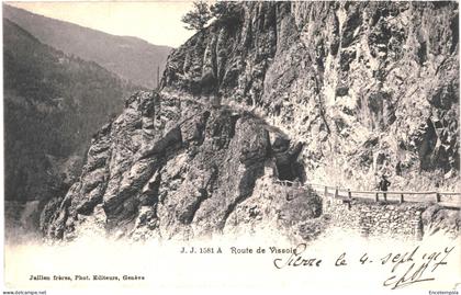 CPA  Carte postale Suisse Valais Route de Vissoie 1917  VM66659