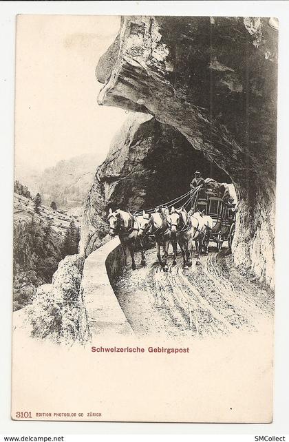 Suisse. Schweizerische Gebirgspost. Carte inédite (A4p73)