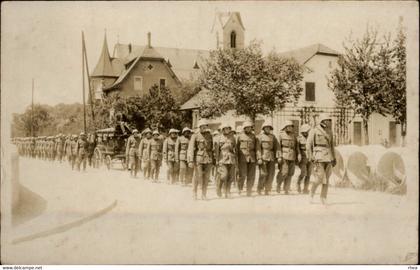 SUISSE - Carte Photo A localiser - cortège funéraire - militaire - corbillard - photographe de Bülach