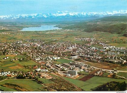 Switzerland Dubendorf Greifensee Glarneralpen aerial view