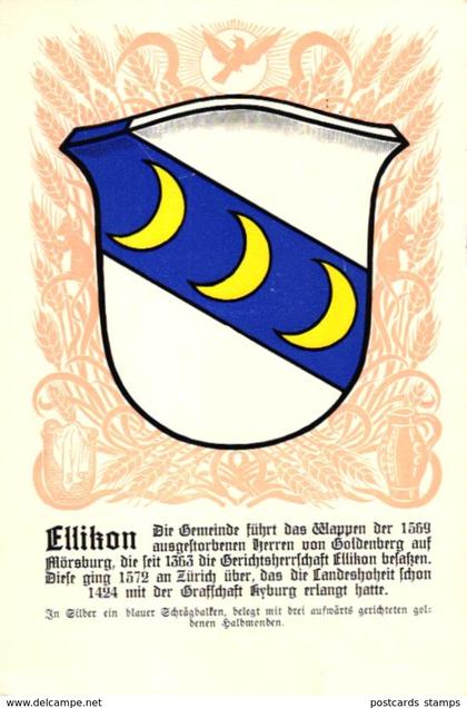 Zürich, Züricher Gemeindewappen, Ellikon, ca. 20er Jahre