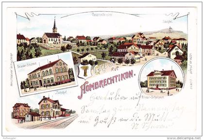 AK ZH Hombrechtikon Gruss aus Litho H.G.&C° #10254 ges. 2.7.1908