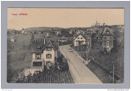 AK ZHs ZÜRICH HÖNGG 1912-04-14 Strasse mit Tram Fotoglob #9144