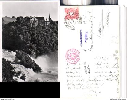 482474,Laufen-Uhwiesen Rheinfall Wasserfall m. Schloss Laufen Kt Zürich