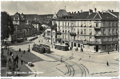 CPA WINTERTHUR - Bahnhofplatz - Ed. Rud. Suter , Oberrieden n°7380