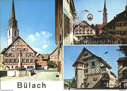 11889942 Buelach ZH Kirche Dorfpartie Fachwerkhaus Buelach