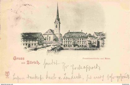 13963269 ZueRICH  ZH Fraumuensterkirche und Meise