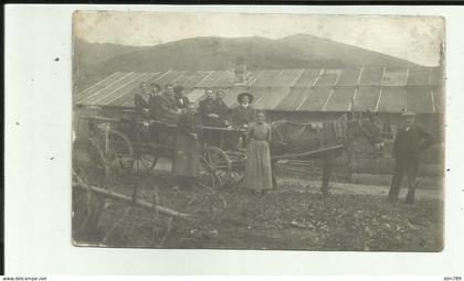 Suisse - Stafa - Zurich - carte photo - Attelage - Départ pour les travaux des champs - 1918 -