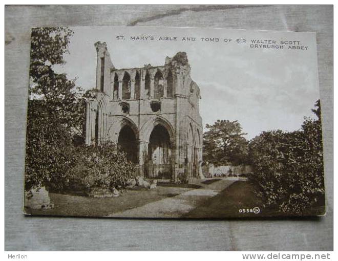 Scotland   St. Mary's Aisle and Tomb of Sir Walter Scott  Dryburgh Abbey  - Roxburghshire    D93632