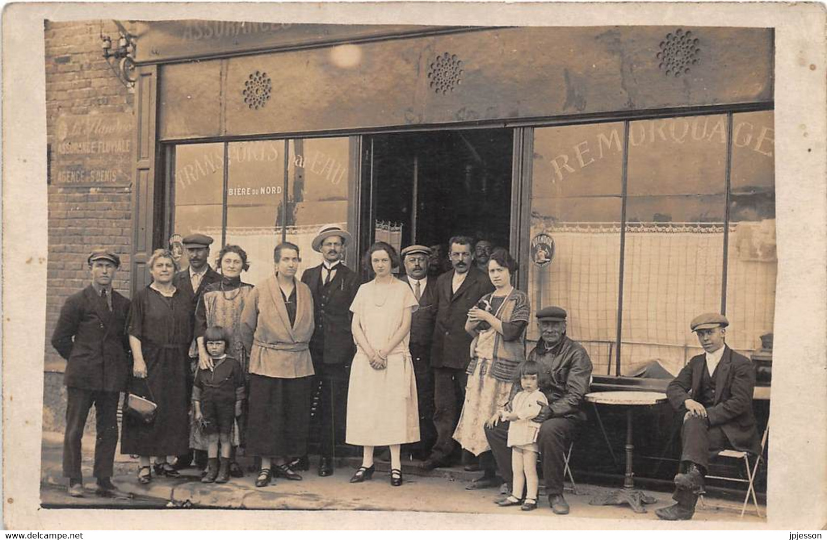 SEINE SAINT DENIS  93  L'ILE SAINT DENIS - CARTE PHOTO CAFE RESTAURANT