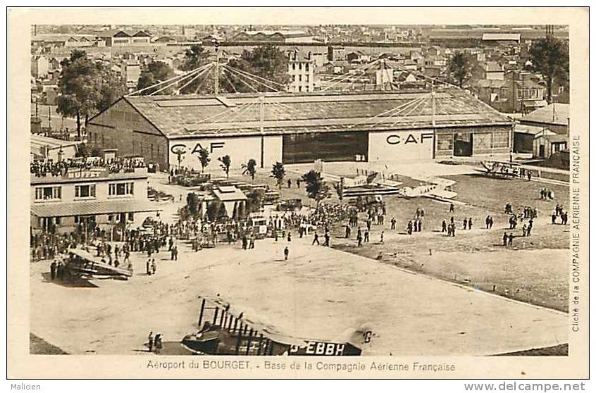 seine saint denis -ref A189- aeroport du bourget - base de la compagnie aerienne francaise-carte bon etat -